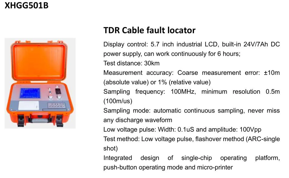 Xhgg501b Fabriek Speciaal ondergrondse kabel Fout Prelocator Tdr Locator 0