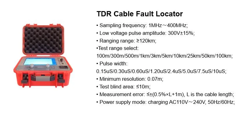Xzh Test Laatste kabelfoutlocator Tdr Fout afstand locatie 0
